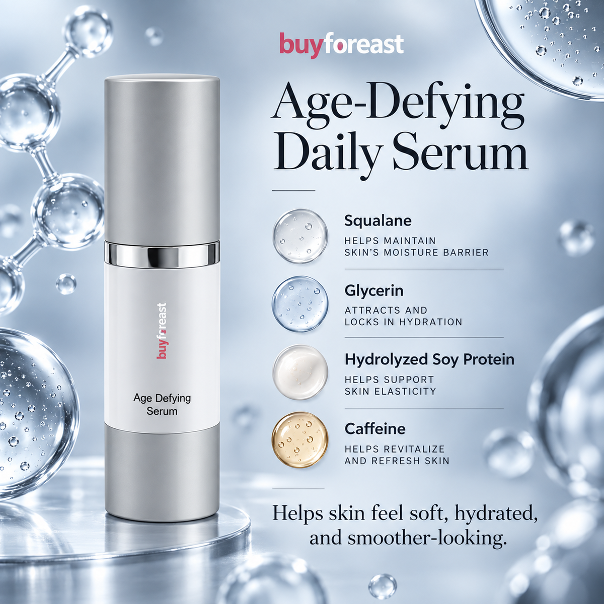 BUYFOREAST Age Defying Serum key ingredients image