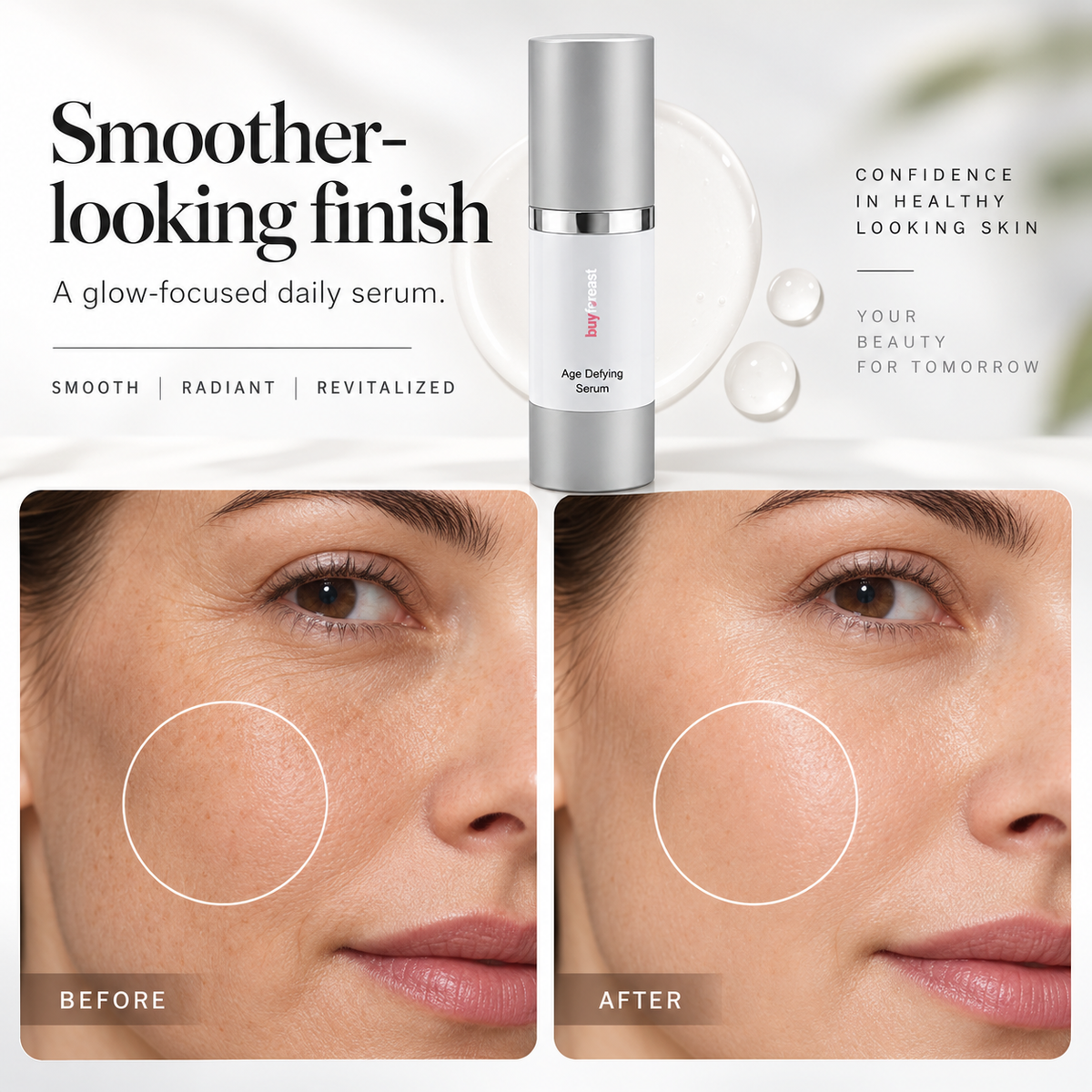 BUYFOREAST Age Defying Serum smoother-looking finish image