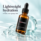 BUYFOREAST Hyaluronic Acid Serum lightweight texture in a soft aqua studio scene