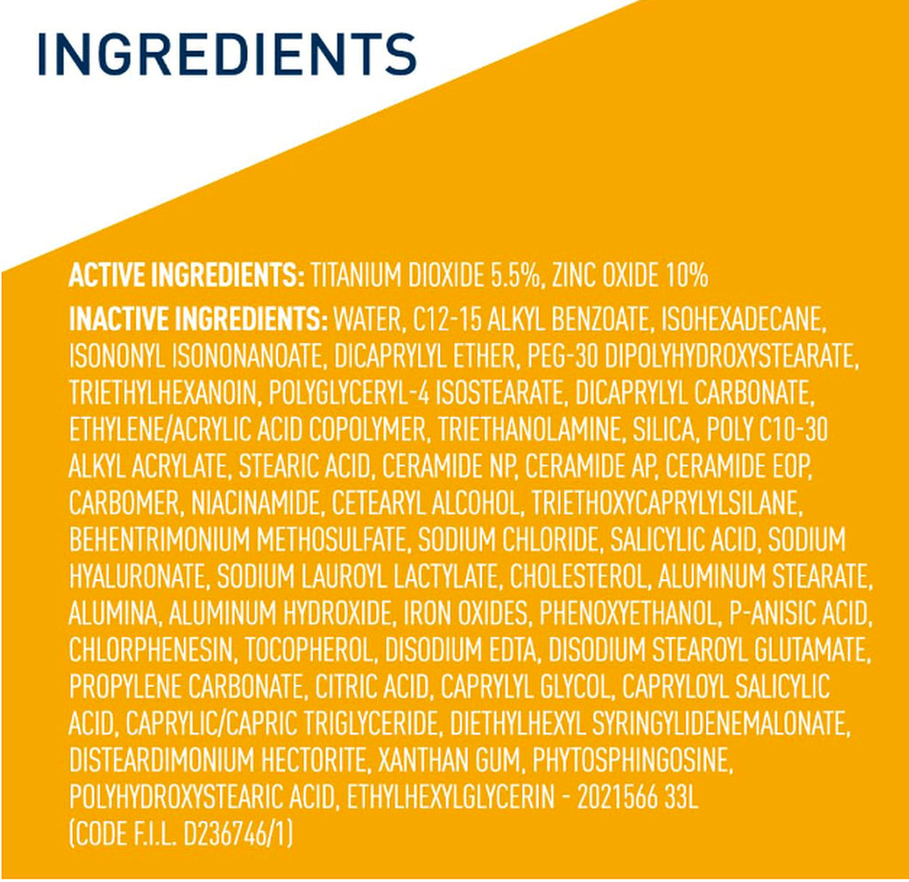 CeraVe Hydrating Mineral Sunscreen ingredients