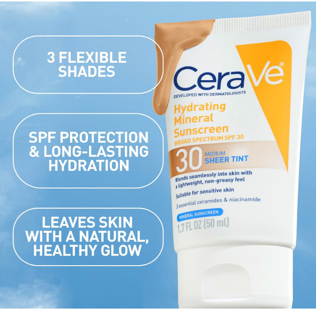 CeraVe mineral filters and tint feature graphic