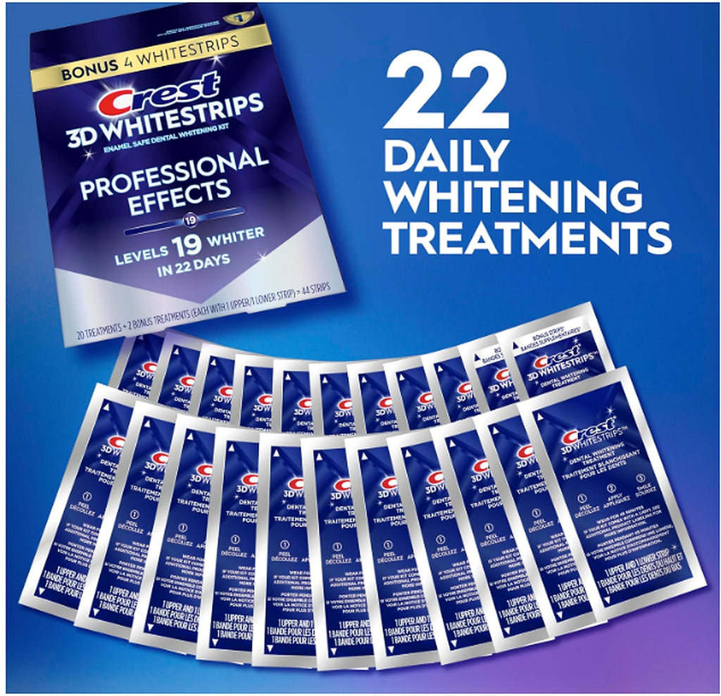 Crest 3D Whitestrips Professional Effects 22 daily whitening treatments and strips