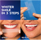 Crest 3D Whitestrips Professional Effects peel apply reveal three-step use guide