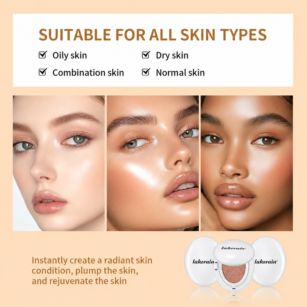 Glow Cream Cushion suitable skin types graphic