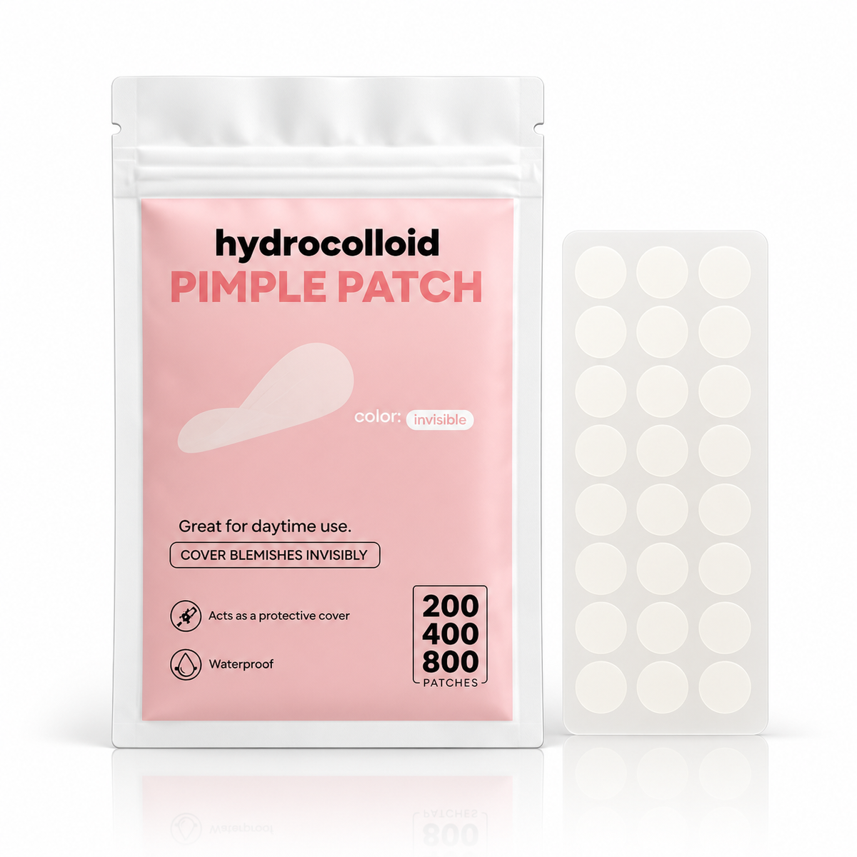 Invisible Hydrocolloid Pimple Patches — Mixed Sizes — premium product image
