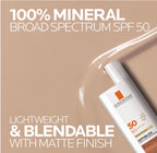 La Roche-Posay Anthelios 100 percent mineral SPF 50 lightweight blendable matte finish