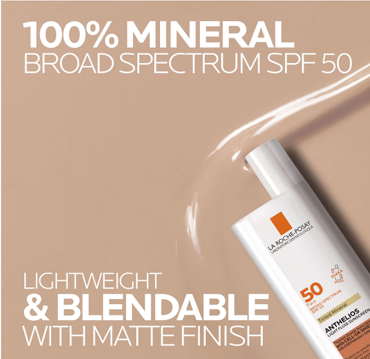 La Roche-Posay Anthelios 100 percent mineral SPF 50 lightweight blendable matte finish