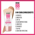 Maybelline Dream BB Fresh 8-in-1 skin loving benefits SPF 30