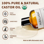 MAYJAM 100% pure and natural castor oil feature graphic