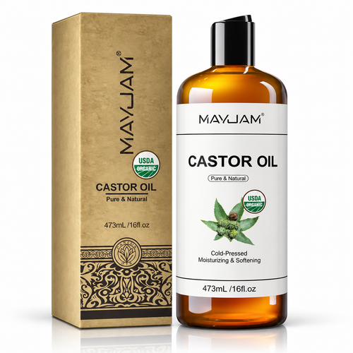 Pure Cold-Pressed Castor Oil — 473 ml / 16 fl oz — premium product image